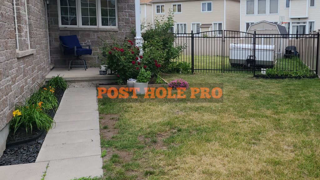 "6' mirror image wrought-iron gate installation Ottawa"