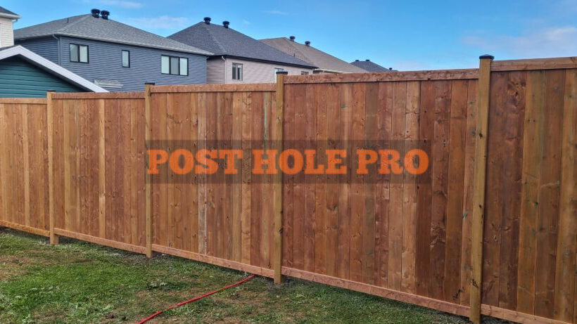 "6' P.T. wood privacy fence installation Ottawa"