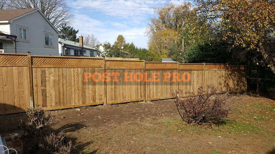 "6' P.T. wood privacy fence installation Ottawa"