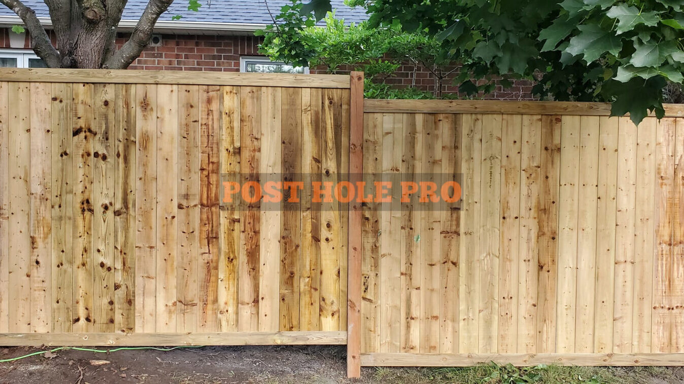 "6' Knotty Cedar privacy fence installation Ottawa"