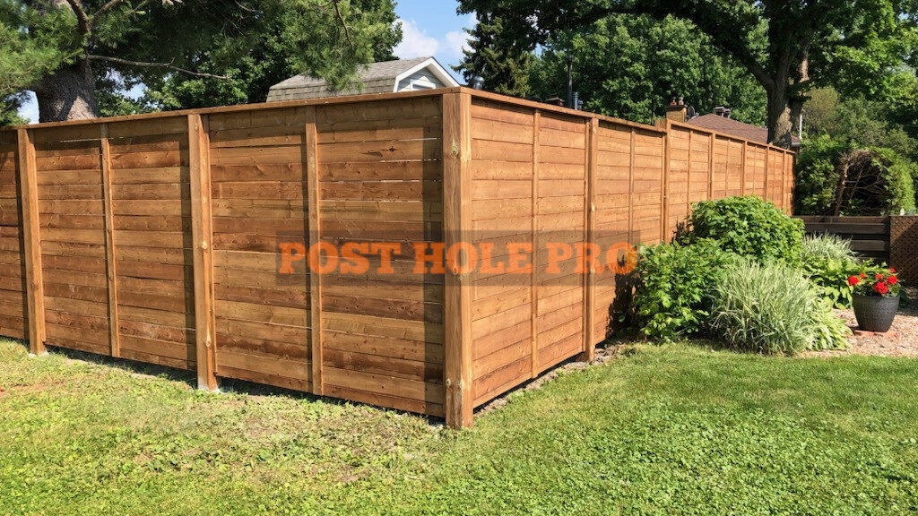"horizontal wood fence installation Ottawa"
